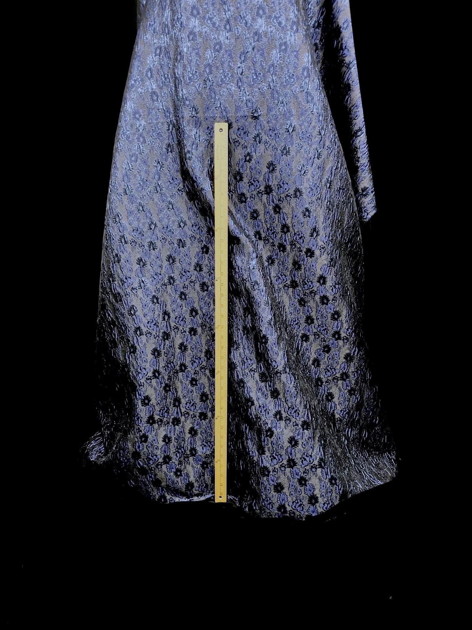 Royal Blue/ Black Metallic Brocade with Lurex — Mendel Goldberg